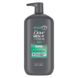DOVE MEN + CARE Body and Face Wash Invigorating Revive 3N1 with Oil, with 24-Hour Nourishing Micromoisture Technology, 30 oz