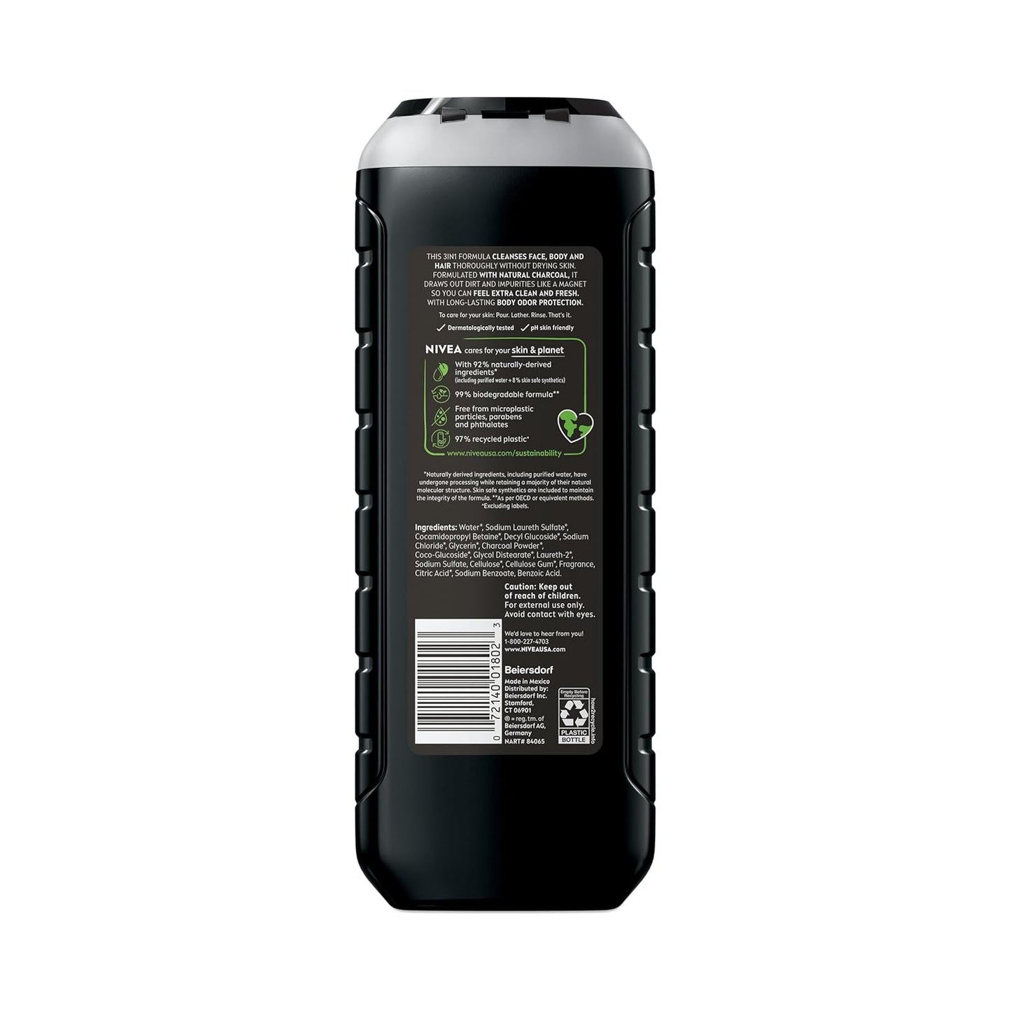 NIVEA_MEN_Real_Madrid_Limited_Edition_Design_Active_Clean_Body_Wash_with_Natural_Charcoal_for_Normal_to_Oily_Skin,_3-in-1_Charcoal_Body_Wash,_Face_and_Hair,_16.9_Fl_Oz_Bottle,_Pack_of_3