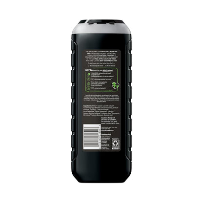 NIVEA_MEN_Real_Madrid_Limited_Edition_Design_Active_Clean_Body_Wash_with_Natural_Charcoal_for_Normal_to_Oily_Skin,_3-in-1_Charcoal_Body_Wash,_Face_and_Hair,_16.9_Fl_Oz_Bottle,_Pack_of_3