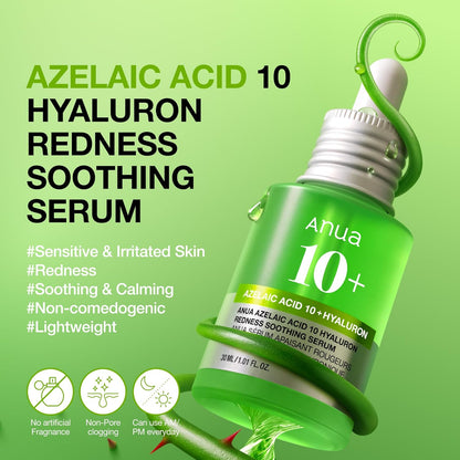Anua_Azelaic_Acid_10_Hyaluron_Redness_Soothing_Serum,_Facial_Serum_for_Blemish-Prone_&_Oily-Prone_Skin,_Lightweight_&_Hydrating_Blemish_Care,_Hyaluronic_Acid,_Korean_Skincare,_1.01_fl_oz.