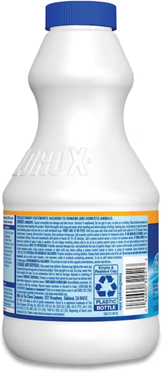 Clorox_Regular_Disinfecting_Bleach_Cleaner,_2_Pack_Concentrated_Liquid_Bleach,_Removes_Mold,_Mildew_and_Stains,_Whitens,_for_Multi_Purpose_Cleaning_and_Laundry,_24_oz_Bottles