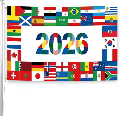 World_Cup_Flag_2026_International_Country_Flag&Trophy_Showcase_Decorations_Football_Supporters_Banner,Soccer_Merchandise_Accessories,Great_Soccer_Fans_Gifts,59x35in_Yard_Sign_Garden_Outdoor_Flag