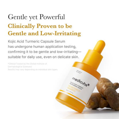 medicube_Kojic_Acid_Turmeric_Clarifying_&_Balancing_Capsule_Serum_for_Troubled_Skin_|_Soothing_&_Brightening_Facial_Serum_|_Niacinamide_&_Glow_Capsules_for_Hydration_and_Barrier_Support_|_1.01_fl.oz