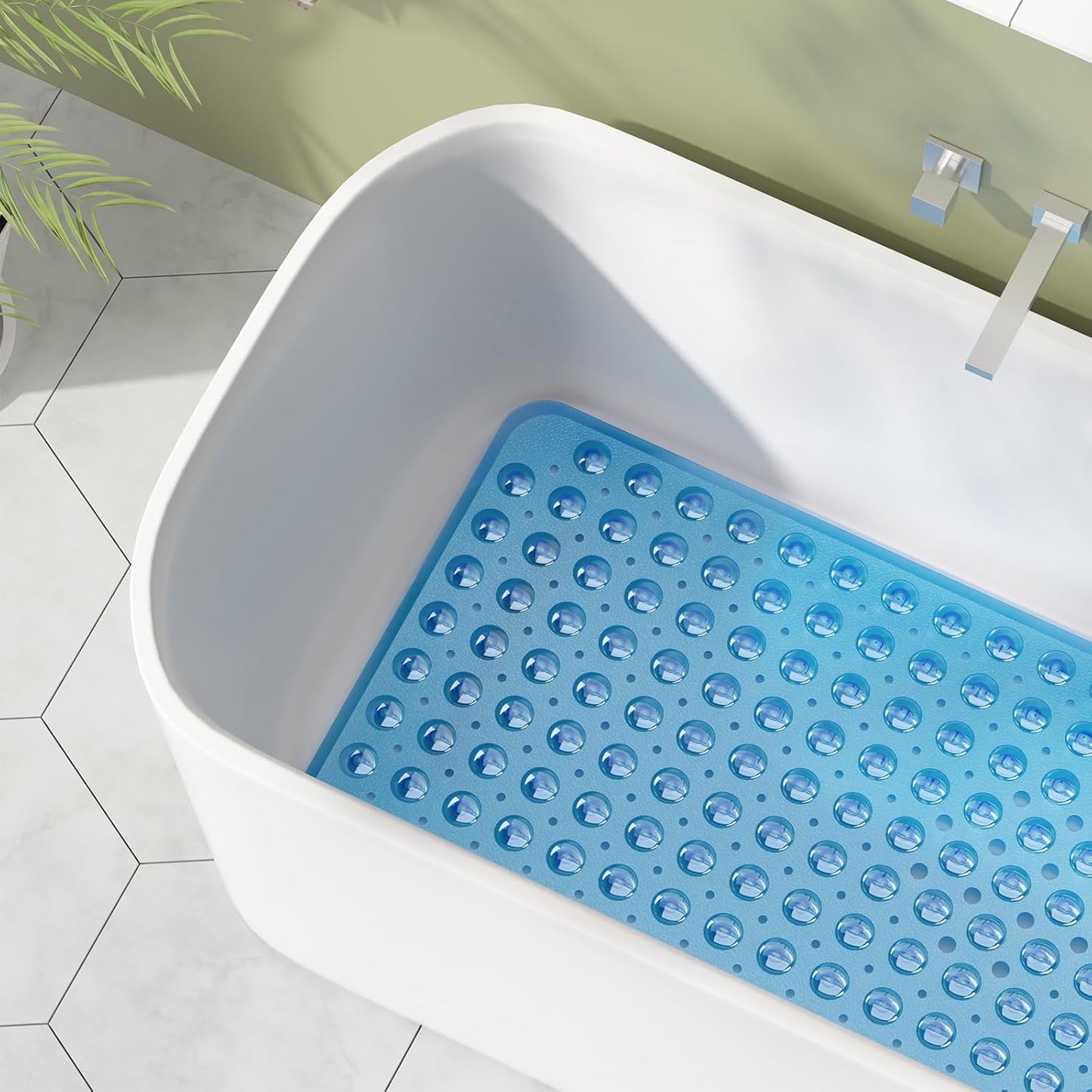 AmazerBath_Shower_Mat_Non_Slip_40_x_16_Inches,_Bathtub_Mat_Shower_Stall_Mats_with_Suction_Cups_and_Drain_Holes,_Non_Slip_Bath_Mat_for_Tub_for_Elderly_&_Kids,_Clear_Blue