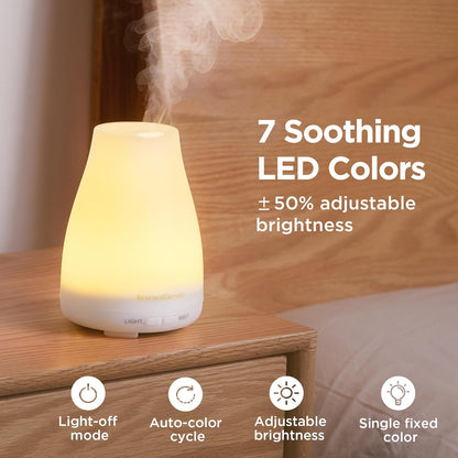 InnoGear_Essential_Oil_Diffuser_Ultrasonic_Diffusers_for_Home,_Basic_White_|_Cool_Mist_Humidifier,_Aromatherapy,_Large_Room,_Run_up_to_8hrs,_Waterless_Auto_Off,_7_Lights,_Living_Room,_Quiet_Operation
