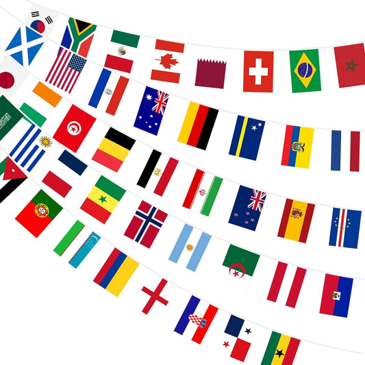 AhfuLife_48_Countries_World_Flag_String_Flags_for_World_Cup_Decorations,_Double_Sided_Fabric_Nations_String_Banner_for_Olympic_Soccer_Bar_Club_Garden_Street_Sports_2026_Party_Decor_(1_Pack,_5.5"_x_8.3"-49_ft)