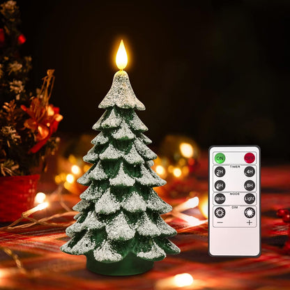 PChero_Christmas_Tree_LED_Candle_with_Remote_Timer,_4.13x7.9_Inch_Real_Wax_Battery_Operated_Pillar_Candle_Flameless_Flickering_for_Xmas_Eve_Gift_Holiday_Home_Party_Room_House_Decor