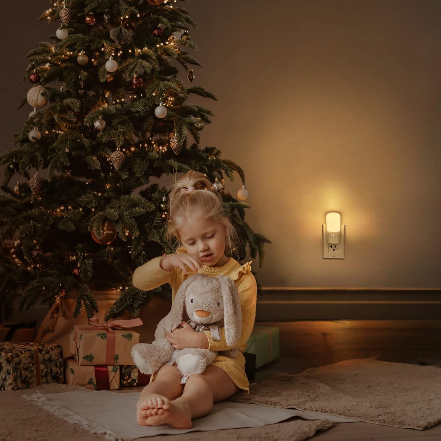 LOHAS_Plug_in_Night_Light,_Dimmable_LED_Night_Lights_With_Dusk_to_Dawn_Sensor,_Soft_White_3000K_Sleep_Nightlight,_Adjustable_Brightness_5-80lm_Mini_Light_for_Nursery_Kids_Room_Hallway_Kitchen,_2_Pack