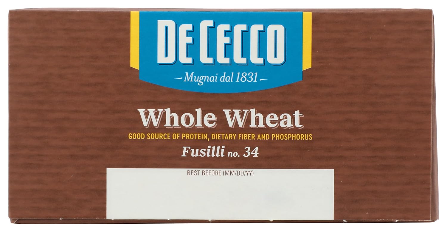 De_Cecco_Pasta_Fusilli_Whole_Wheat_Pasta,_13.25_oz