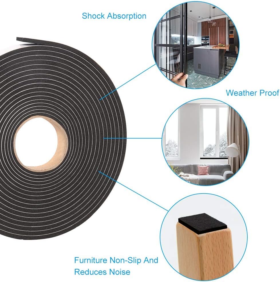 Seal_Foam_Tape,1/2_Inch_W_x_1/8_Inch_T_Weather_Stripping_for_Door_and_Window,High_Density_Single_Sided_Closed_Cell_Door_Insulation_Weather_Strip,_3_Rolls_Total_50FT_Black