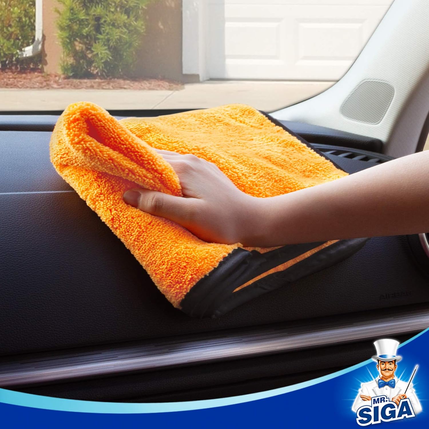 MR.SIGA_Professional_Premium_Microfiber_Towels_for_Cars,_Dual-Sided_Car_Washing_and_Detailing_Towels,_Gold,_15.7_x_23.6_inch,_12_Pack