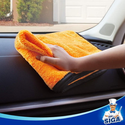 MR.SIGA_Professional_Premium_Microfiber_Towels_for_Cars,_Dual-Sided_Car_Washing_and_Detailing_Towels,_Gold,_15.7_x_23.6_inch,_12_Pack