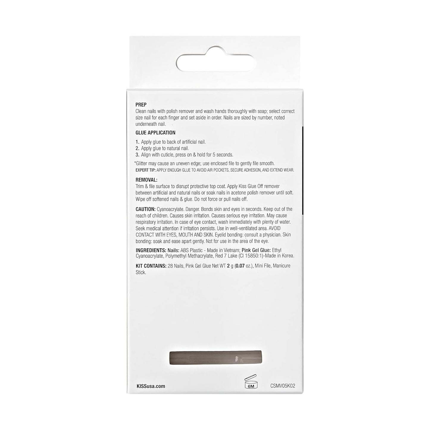 KISS_Classy,_Press_On_Nails,_Nail_glue_included,_'Dashing',_White,_Medium_Size,_Almond_Shape,_Includes_28_Nails,_2g_glue,_1_Manicure_Stick,_1_Mini_File