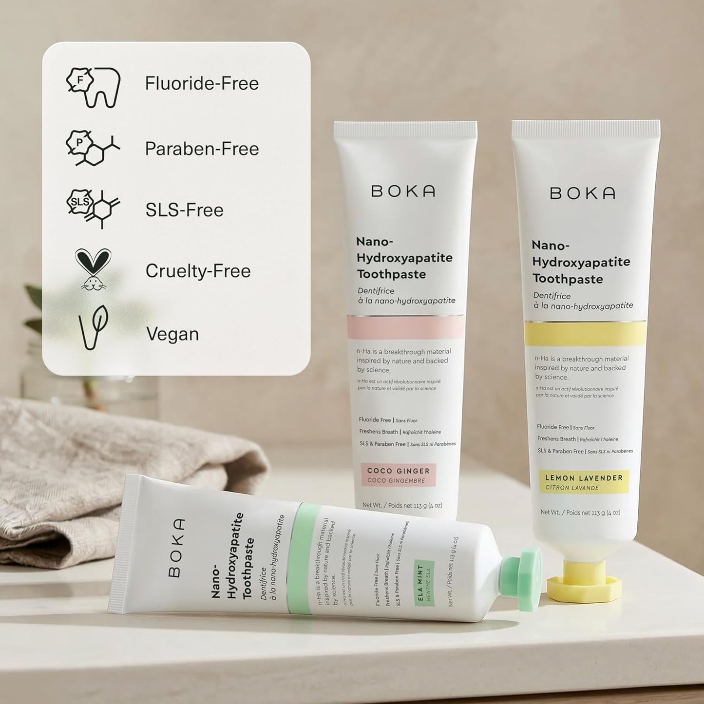 Boka_Fluoride_Free_Toothpaste,_Nano_Hydroxyapatite_Toothpaste,_Appropriate_for_Sensitive_Teeth_-_for_Adult_Oral_Care_-_Ela_Mint,_Coco_Ginger,_Lemon_Lavender_Flavor,_4_Fl_Oz_3Pk