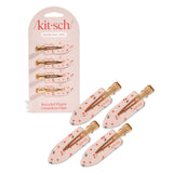 Kitsch Creaseless Hair Clips for Women - No Crease, No Bend Hair Clips for Styling, Bangs, Makeup Application, Face Wash - Recycled Acrylic | Ideal Gifts for Women, 4pcs