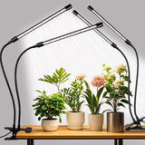 Grow Lights for Indoor Plants, Upgrade 84 LEDs Clip Plant Lights, Full Spectrum LED Plant Growing Lamps with Flexible Gooseneck, 3/9/12H Timer, 3 Spectral Modes, 10 Dimmable Levels (2 Head 1 pack)
