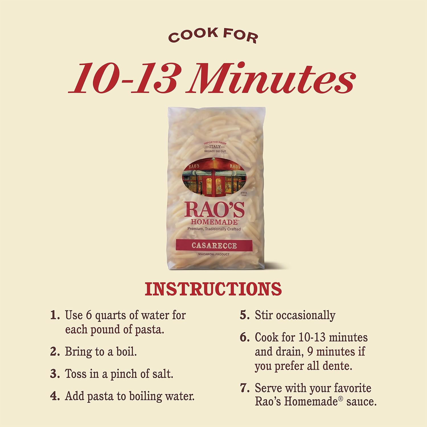 Rao's_Homemade_Casarecce_Pasta,_16oz,_Traditionally_Crafted,_Premium_Quality,_From_Durum_Semolina_Flour,_Traditional_Bronze_Die_Cut,_Imported_from_Italy
