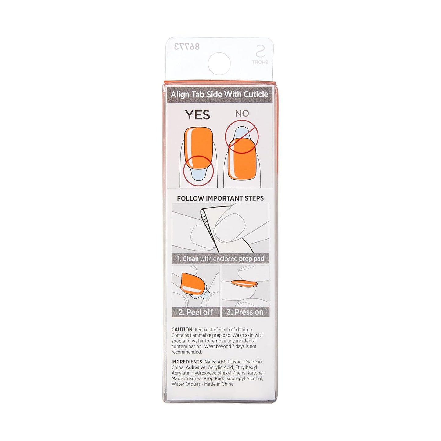 imPRESS_Color_Press_On_Nails,_‘'Sweet_Mango',_Solid_Orange,_Short_Squoval,_PureFit_Technology,_Patented_Super_Hold_Adhesive,_Chip_Proof,_Smudge_Proof,_Mini_Nail_File,_Manicure_Stick_&_30_Fake_Nails