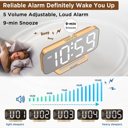 Peakeep_Slim_Digital_Mirror_Aesthetic_Alarm_Clock_for_Bedrooms_Desk_Decor_-_Plug_in_Electric_Big_LED_Modern_Small_Clock_for_Office_Living_Room,_Battery_Backup,_6_Dimmers_(Gold)