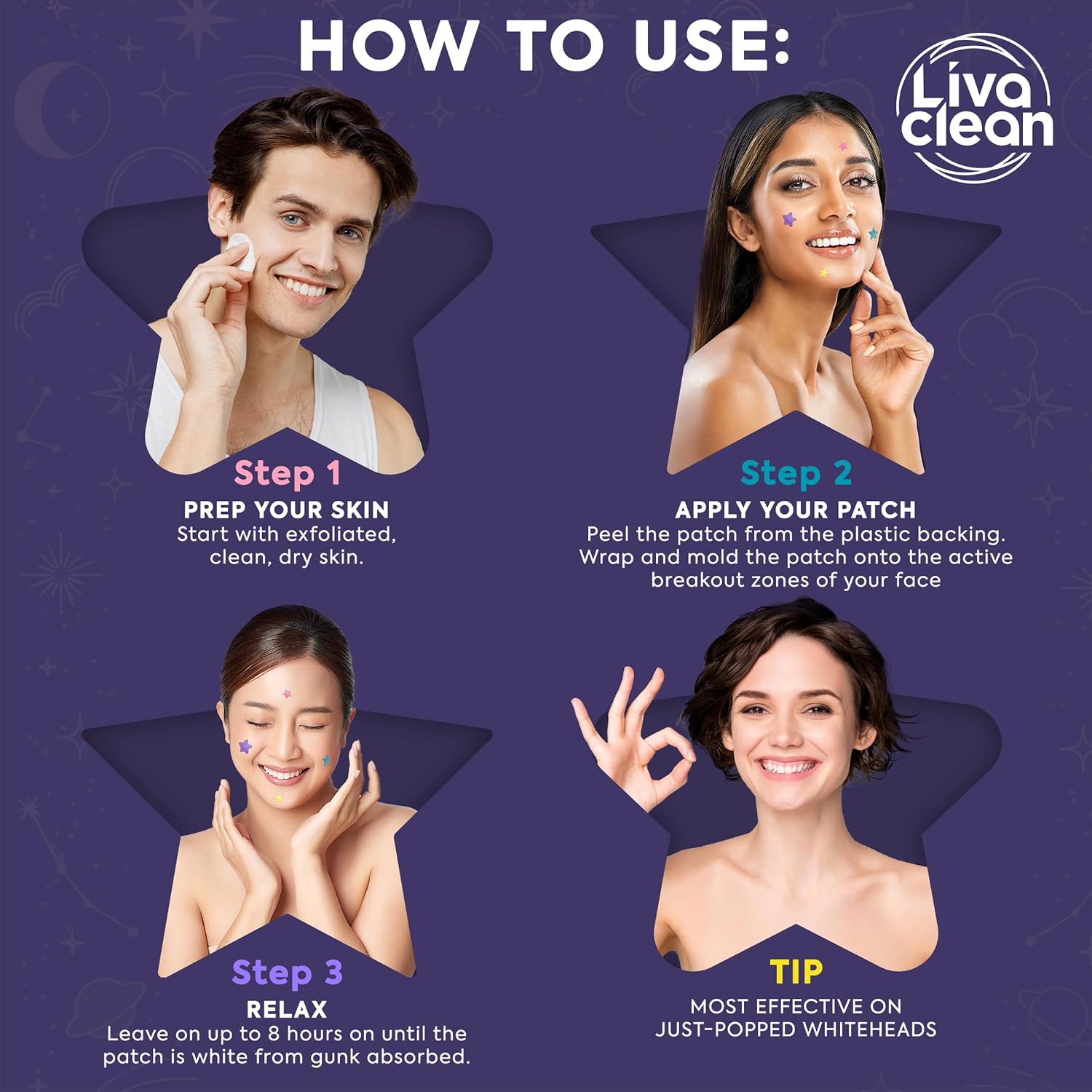 Livaclean_240CT_Star_Pimple_Patches_for_Face_w/_Hydrocolloid,_Tea_Tree_oil_&_Salicylic_Acid_-_Zit_Stickers,_Hydrocolloid_Acne_Patches_for_Face_-_Cute_Pimple_Patch,_Acne_Stickers