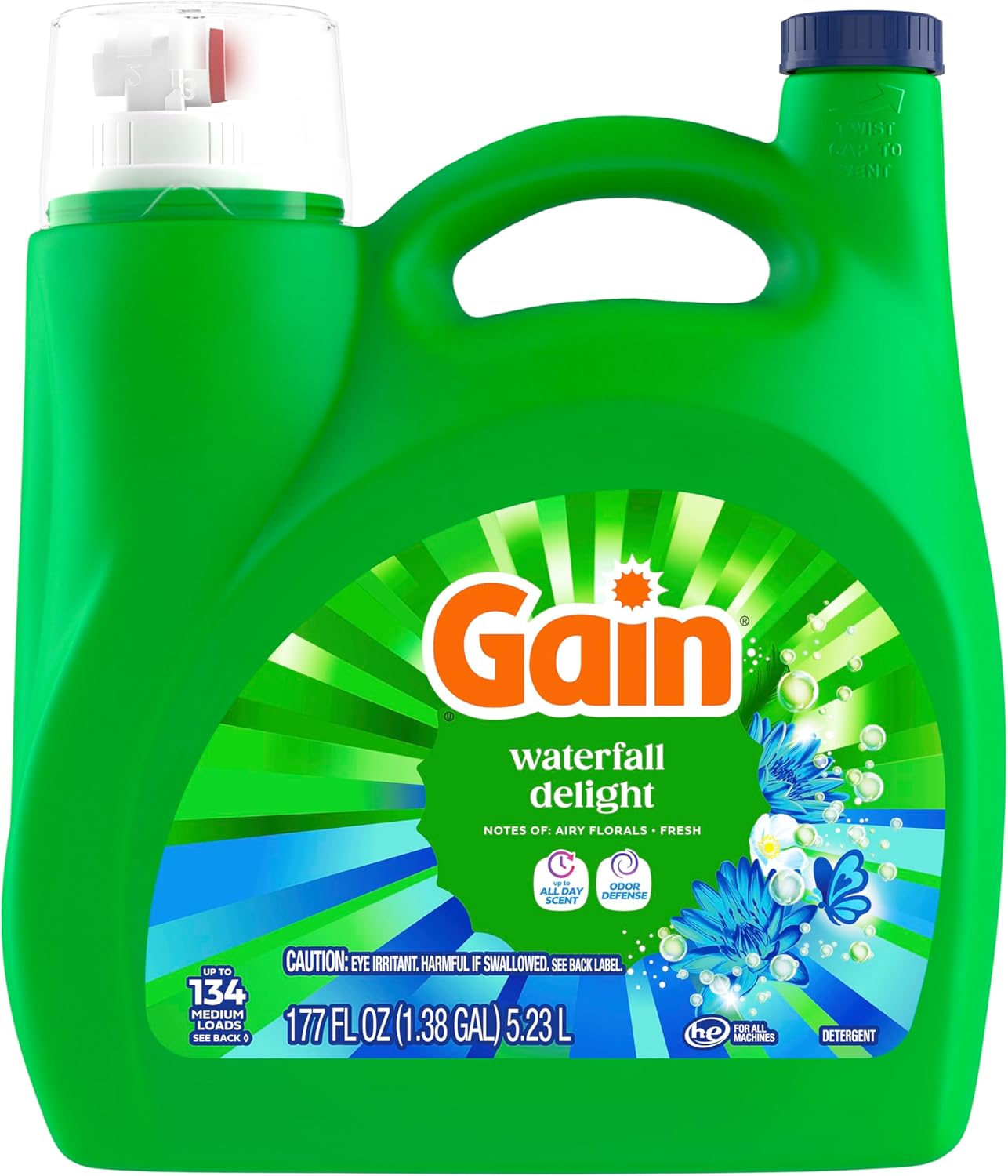 Gain_Liquid_Laundry_Detergent_with_Odor_Defense,_Waterfall_Delight_Scent,_Laundry_Soap_For_HE_Washing_Machines,_177_fl_oz,_134_Loads_(Packaging_May_Vary)