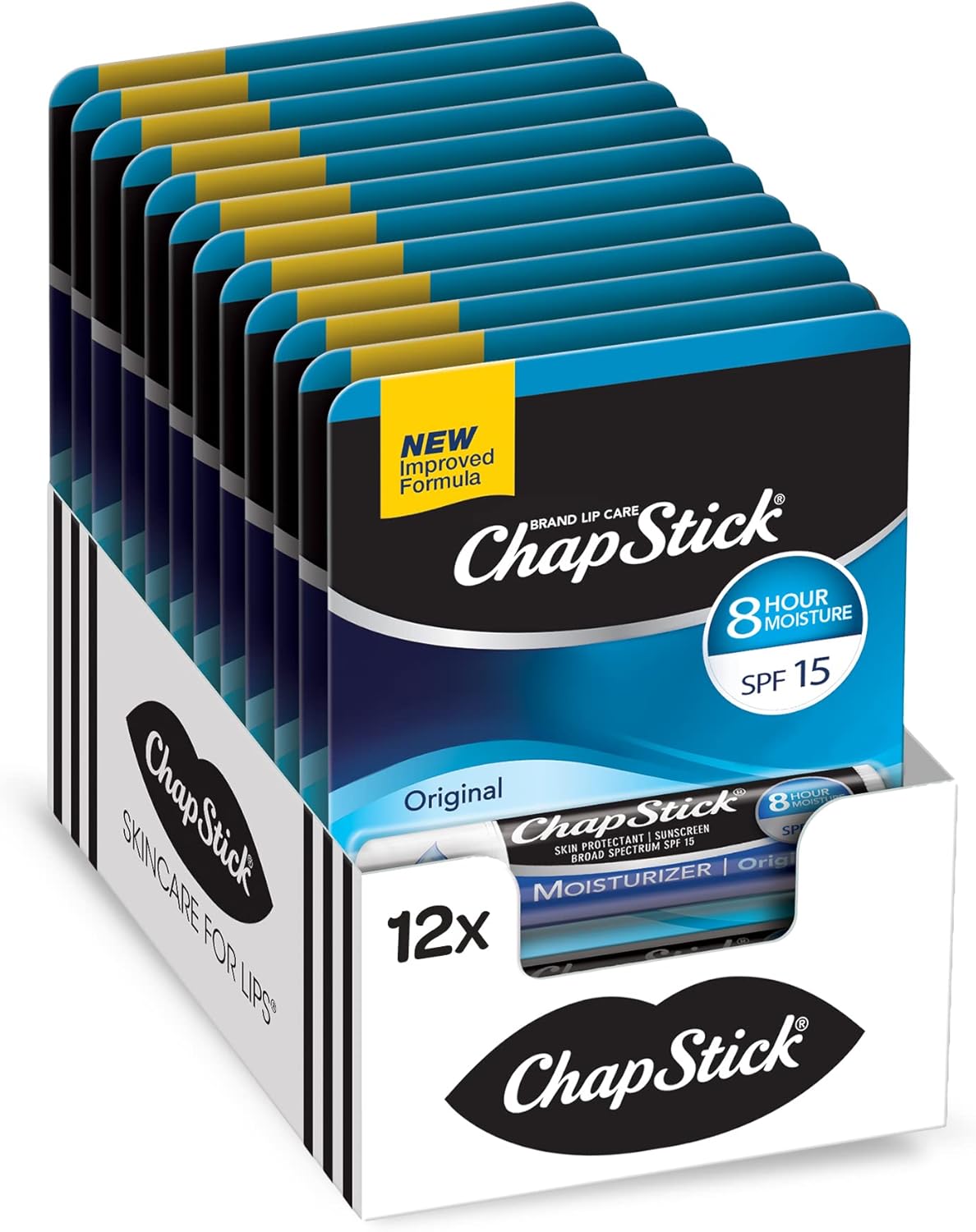 ChapStick_Moisturizer_Original_Lip_Balm_Tubes,_SPF_15_and_Skin_Protectant_-_0.15_Oz_(Pack_of_12)