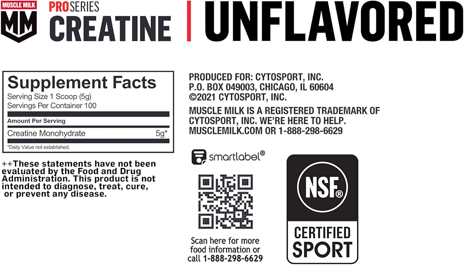 Muscle_Milk_Pro_Series_Creatine_Powder_Supplement,_Unflavored,_1.1_Pound,_100_Servings,_5g_Creatine_Monohydrate,_NSF_Certified_for_Sport,_Packaging_May_Vary