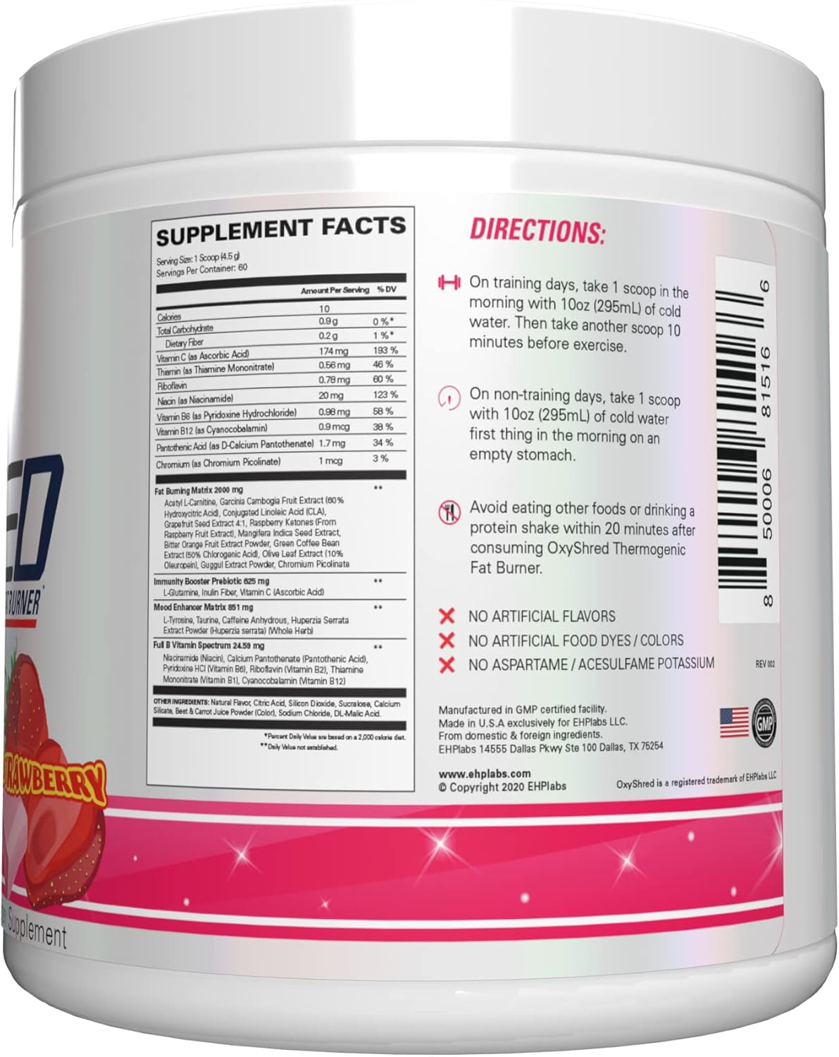 EHP_Labs_OxyShred_Pre_Workout_Powder_-_Preworkout_Powder_with_L_Glutamine_&_Acetyl_L_Carnitine,_Energy_Boost_Drink_-_Cosmic_Blast,_60_Servings