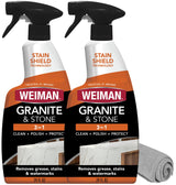 Weiman Granite and Stone Cleaner 3-in-1, Removes Grease, Stains & Watermarks, Streak-Free Formula with Stain Shield Technology, Safe on Marble, Quartz, Tile, Granite, Quartzite & Slate