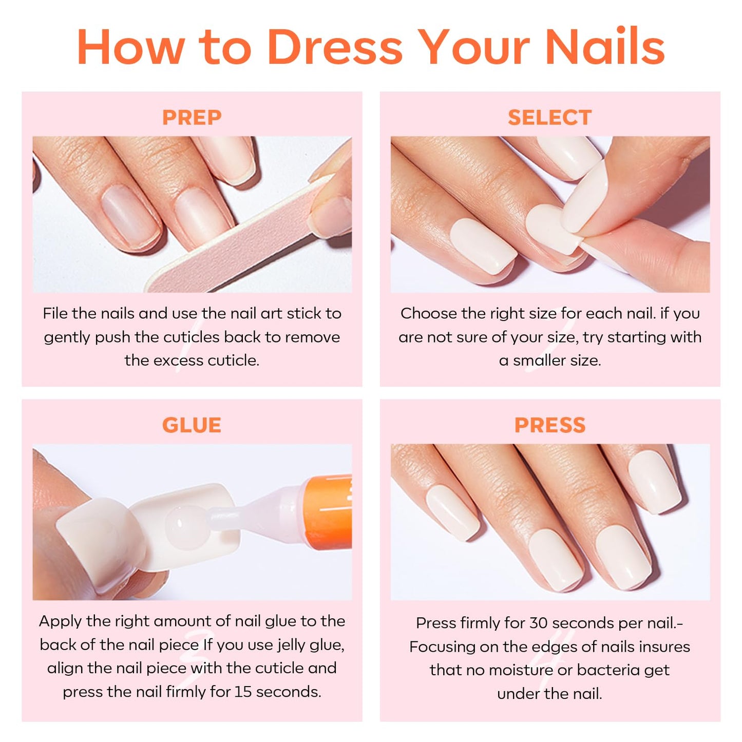 Modelones_White_Press_on_Nails,_Short_Square_Fake_Nails,_Reusable_Nail_Kit_with_Nail_Glue_Adhesive_Tabs_Mini_Nail_File,_Summer_Nails_Press_Ons_32Pcs_16_Sizes,_Women_Girl_Gift