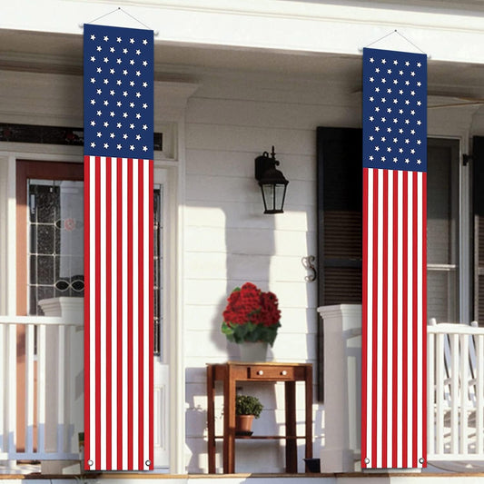4th_of_July_Decorations_Outdoor_-_Hanging_American_Flag_Banners_Stars_and_Stripes_Porch_Sign_-Patriotic_Memorial_Day_Decor_Party_Supplies_for_July_Fourth_Independence_Labor_-_Red_White_Blue_(2_Pcs)