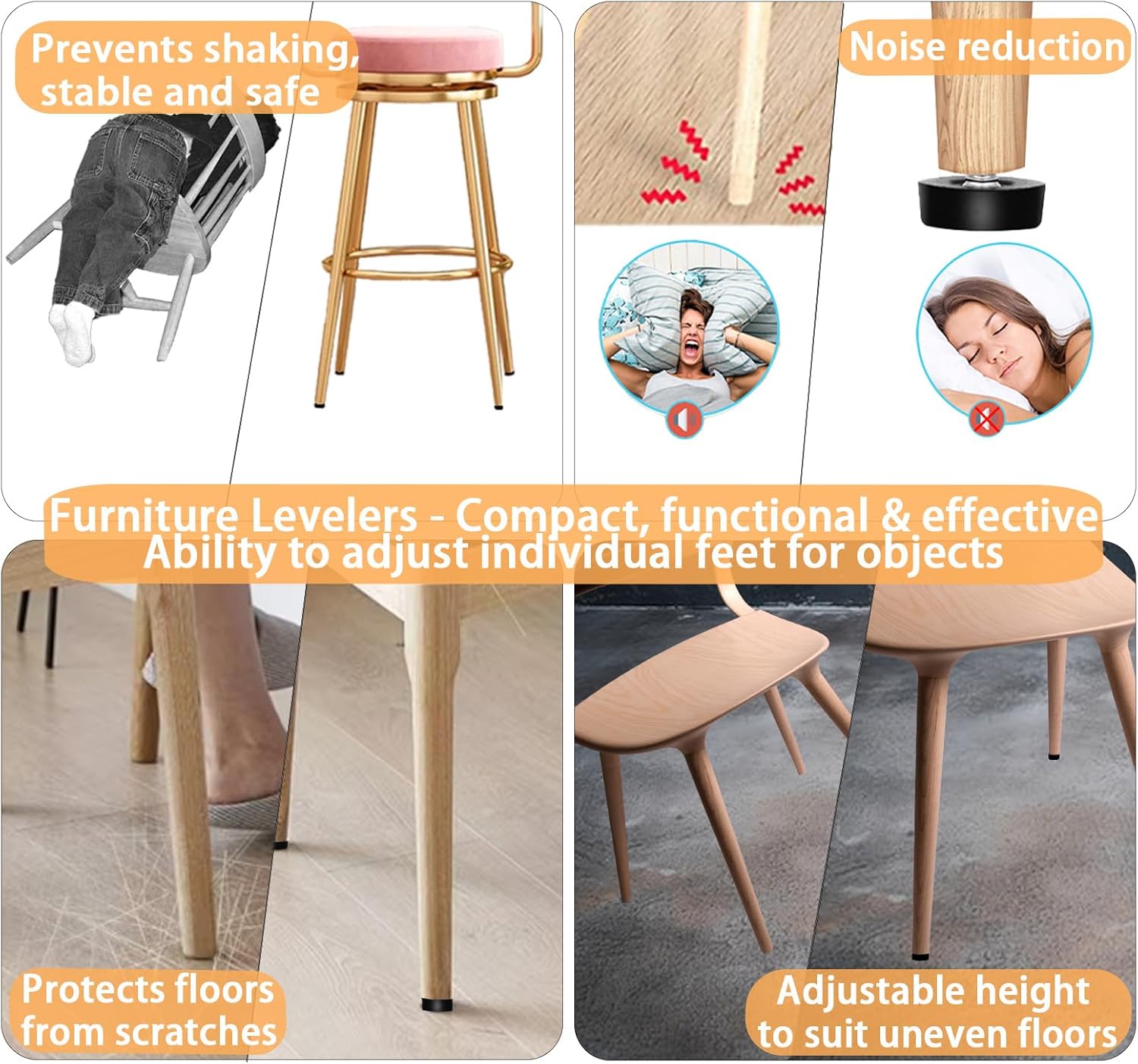 1/4"_Thread_Leveling_Feet,_12_PCS_Adjustable_Furniture_Levelers_with_T-Nuts,_Threaded_Screw-in_Table_Feet_for_Individual_Adjustment