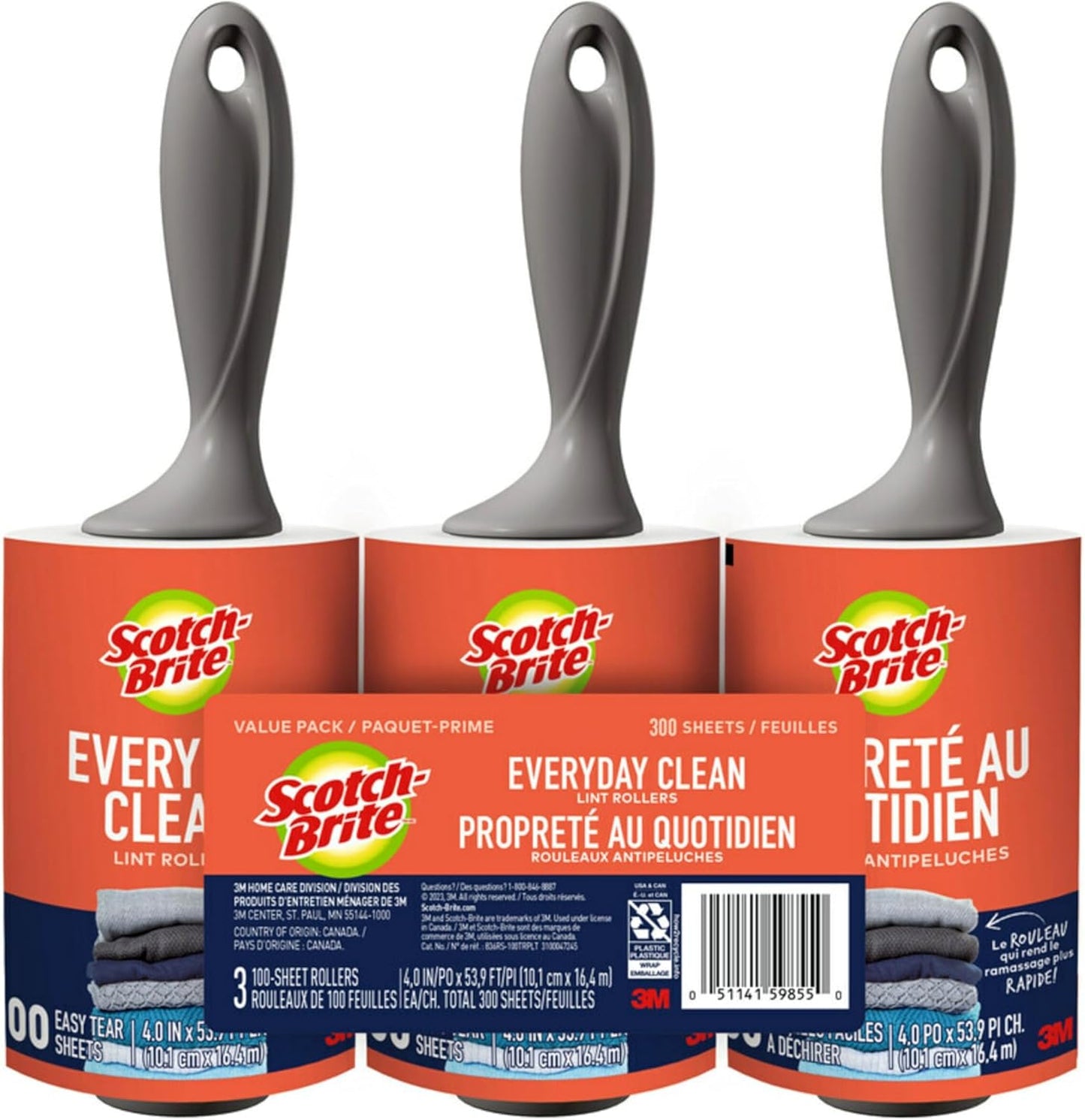 Scotch-Brite_Everyday_Clean_Lint_Roller,_3_Pack,_Lint_Remover_for_Pet_Hair,_Dark_Clothes,_Furniture,_and_Dusty_Surfaces,_Picks_Up_Fur_&_Fluff_in_Your_Home,_Car_&_Office,_300_Adhesive_Sheets_Total
