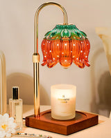 Flower Candle Warmer Lamp with Timer & Dimmer, Adjustable Height Candle Warmer, Birthday Gifts for Women Mom, House Warming New Home Decor, Wax Warmer for Jar Candles