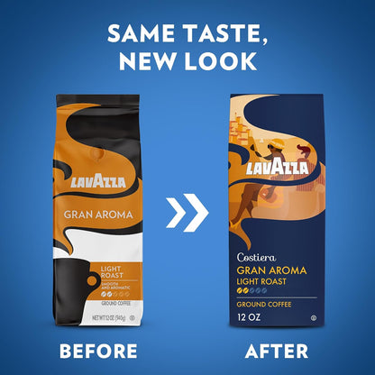 Lavazza_Costiera_Gran_Aroma_Ground_Coffee_12oz_Bag,_Light_Roast,_Smooth_and_Aromatic_Taste,_Intensity_2/5,_100%_Arabica,_Ideal_for_Drip_Brewers,_(Pack_of_1)_-_Package_May_Vary