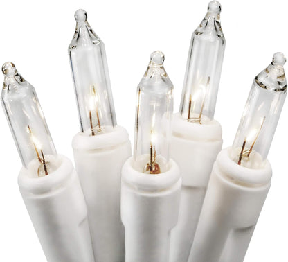 612_Vermont_Clear_35_Count_Christmas_String_Lights_on_White_Wire_Cord,_UL_Approved_for_Indoor_Use_Only,_Total_Length_7.5_Foot,_Lighted_Length_6.1_Foot