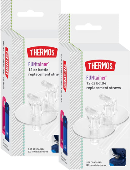THERMOS_FUNtainer_12_Ounce_Insulated_Kids_Water_Bottle_Replacement_Straws,_4_Straws