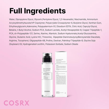 COSRX_6X_Peptide_Collagen_Skin_Booster_Toner_Serum_for_Dull_&_Uneven_Skin,_Preps_Skin_with_Copper_Peptides,_GHK-Cu,_Skin_Renewal_Boosting_Facial_Essence,_Korean_Skin_Care,_5.07_oz,_Mothers_Day_Gifts
