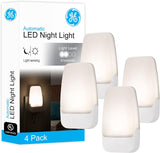 GE LED Night Light, Plug-in, Dusk to Dawn Sensor, Warm White, Ambient Lighting, Ideal Kids Adults Nightlight for Bedroom, Bathroom, Nursery, Hallway, Kitchen, 2/4/8 Pack