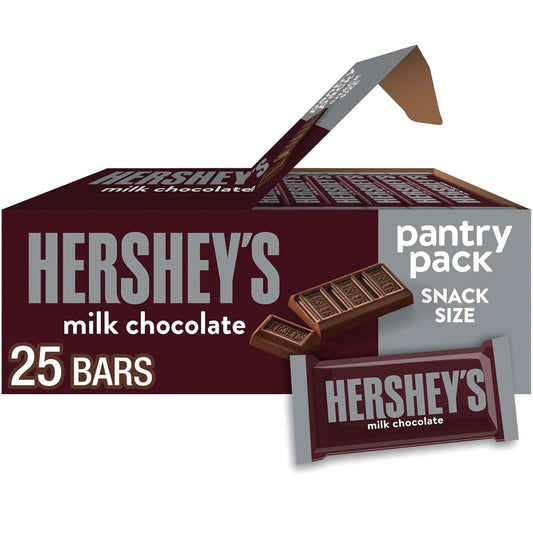 HERSHEY'S_Milk_Chocolate_Snack_Size,_Candy_Bars,_11.25_oz_(25_Pieces)