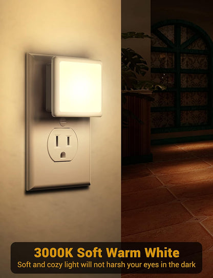 JandCase_Night_Lights_Plug_into_Wall_2_Pack,_Plug_in_Night_Light_with_Dusk-to-Dawn_Light_Sensor,__Warm_White/Daylight/Red/Amber/Blue_White_0.3W,_LED_Nightlight_for_Bathroom,_Adult,_Hallway