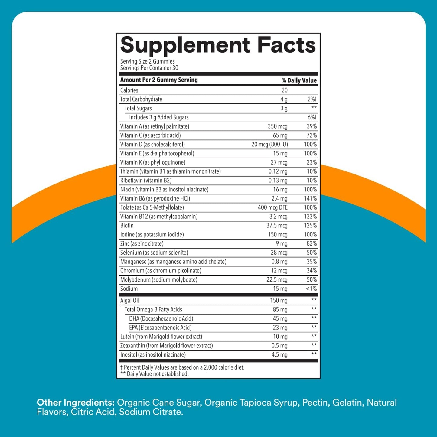 SmartyPants_Teen_Guy_Plus_Multi_&_Omegas_Multivitamin_Gummies_with_Omega_3_DHA/EPA,_Vitamins_D3,_C,_B12,_B6,_A,_K,_Zinc,_Folate,_Gluten_Free,_Clean_Label,_Pineapple_Orange,_60_Gummies_(30_Day_Supply)