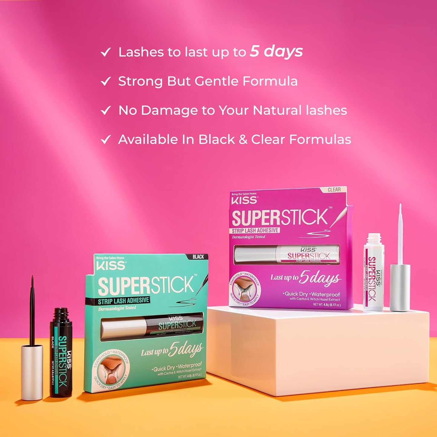 KISS_SuperStick_5-Day_Extended_Wear_Strip_Lash_Adhesive,_Quick_Drying_Lash_Glue,_Witch_Hazel_&_Cactus_Extract_Infused,_Brush_Applicator,_Net_Wt._4.8g_(0.17_oz.),_Black