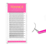 TDANCE Premade Spikes Eyelash Extension Supplies Thickness 0.07 D Curl Mix 14-19mm Matte Black Eyelash Extensions Spikes Fans(Spikes,D-0.07,14-19mm) Korean Makeup Cosmetic Eyelashes Extensions