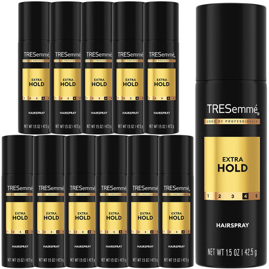 TRESemme_Travel_Hairspray,_Extra_Hold,_12-Pack_–_Moisturizing_Hair_Spray,_Anti-Humidity,_Anti-Frizz_Hair_Products,_1.5_Oz_Ea