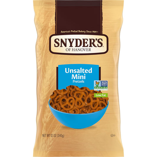 Snyder's_of_Hanover,_Unsalted_Mini_Pretzels,_12_Oz_Bag
