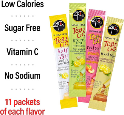 4C_Powder_Drink_Mix_Packets,_Iced_Tea_Variety_1_Pack,_44_Count,_Singles_Stix_On_the_Go,_Refreshing_Sugar_Free_Water_Flavorings