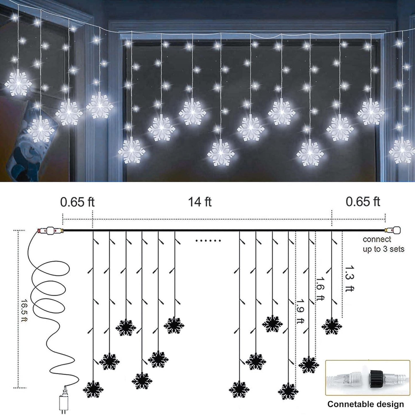 Christmas_White_Icicle_Lights_with_Snowflake,_150_LED_Curtain_Lights_with_8_Lighting_Modes,_Plug_in_Twinkle_Lights_for_Home_Christmas_Wedding_Party_Decoration