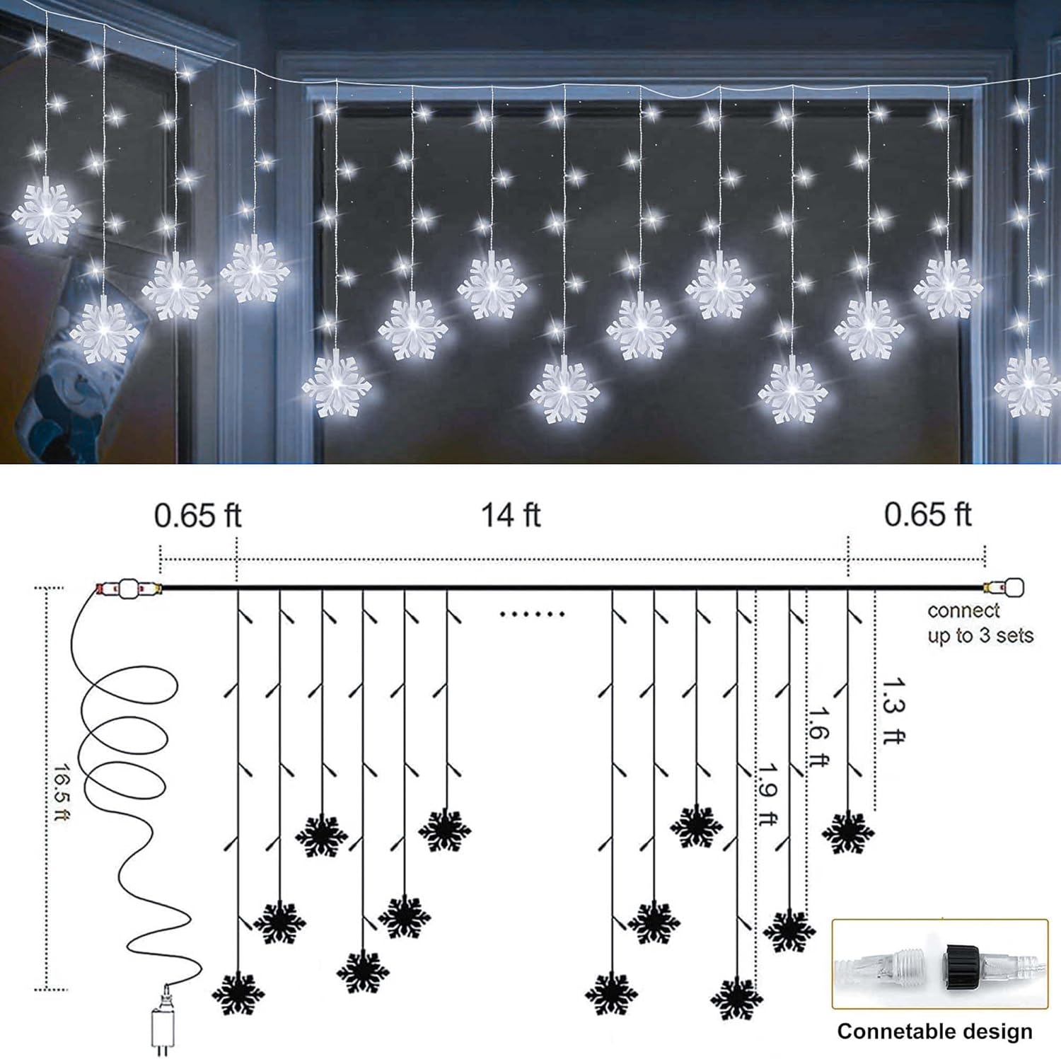 Christmas_White_Icicle_Lights_with_Snowflake,_150_LED_Curtain_Lights_with_8_Lighting_Modes,_Plug_in_Twinkle_Lights_for_Home_Christmas_Wedding_Party_Decoration