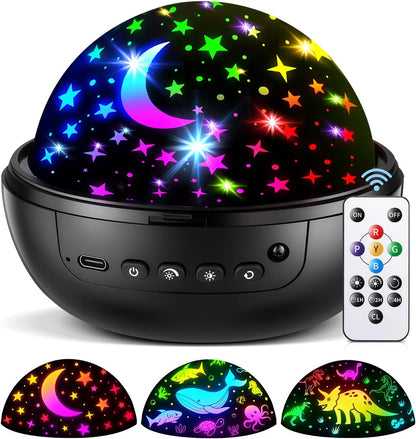 COOLNIGHT_Night_Light_for_Kids,93_Lighting+3_Films_Kids_Night_Light_Projector,Remote+Dimmable_Star_Projector,360°_Ceiling_Stars_Glow_in_The_Dark_Stars,Christmas_Gifts_for_4_Year_Old_Boy_Birthday_Gift